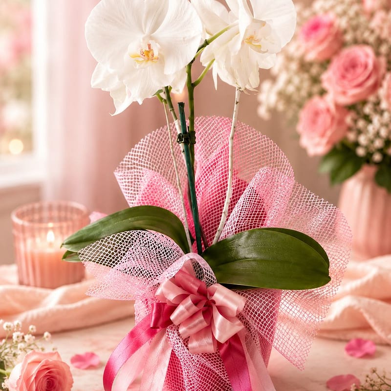 Blush Luxe Custom Orchid Arrangement