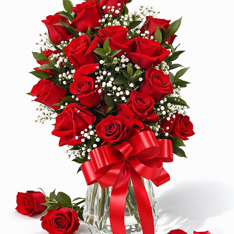Timeless Love Red Rose Arrangement