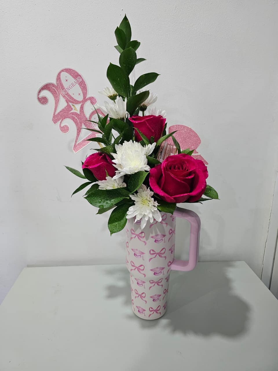 Graduate Bloom Tumbler Arrangement